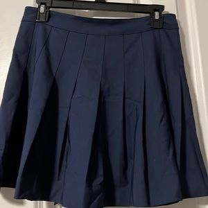 Navy pleated skirt